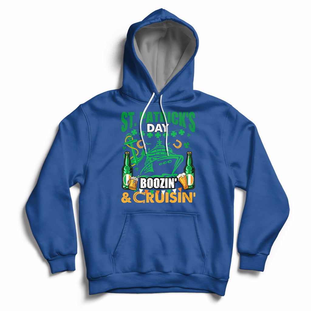 St Patrick's Day Cruise Boozin' Cruisin' Drinking Squad Hoodie - Wonder Print Shop