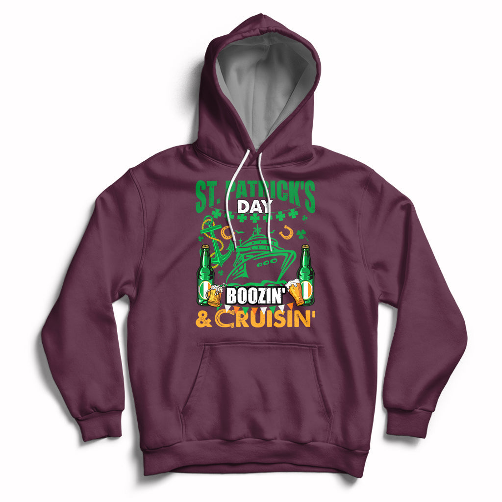St Patrick's Day Cruise Boozin' Cruisin' Drinking Squad Hoodie - Wonder Print Shop