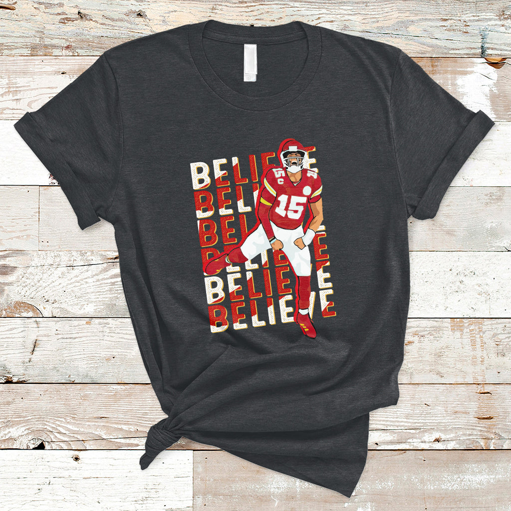 Believe Believe Believe Mahomes If It's Grim Be The Grim Reaper T-Shirt - Wonder Print Shop