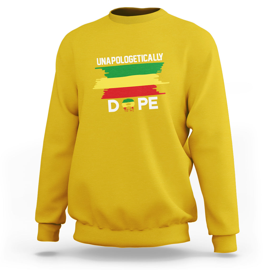 Unapologetically Dope Black Pride Melanin African American Sweatshirt - Wonder Print Shop