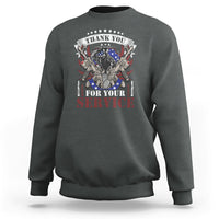 Thank You For Your Service Veterans Day Memorials Day Patriots Sweatshirt - Wonder Print Shop