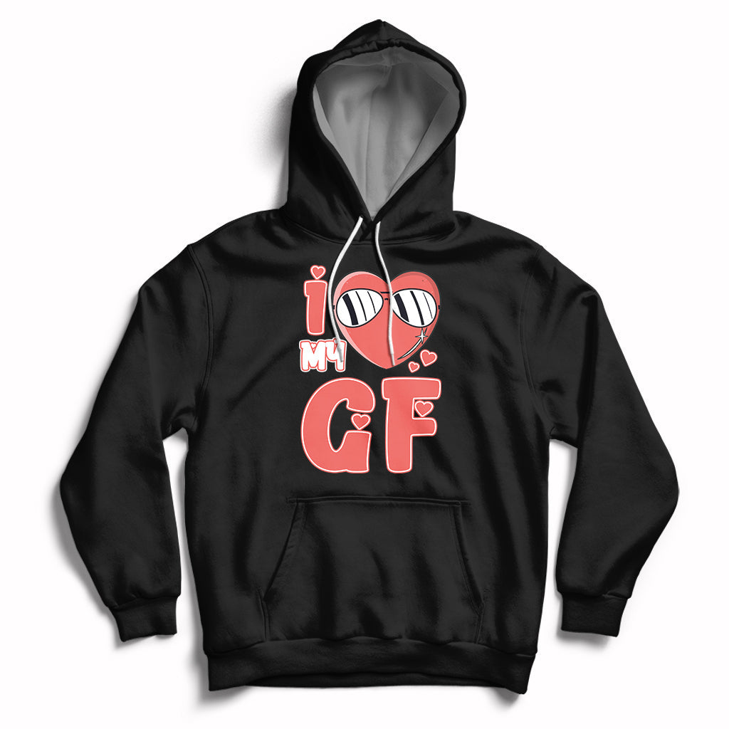 I Love My GF Red Heart Valentine's Day Husband Boyfriend Hoodie - Wonder Print Shop