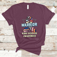Rare Disease Warrior Rare Disease Awareness Zebra Ribbon Fighter T Shirt - Wonder Print Shop