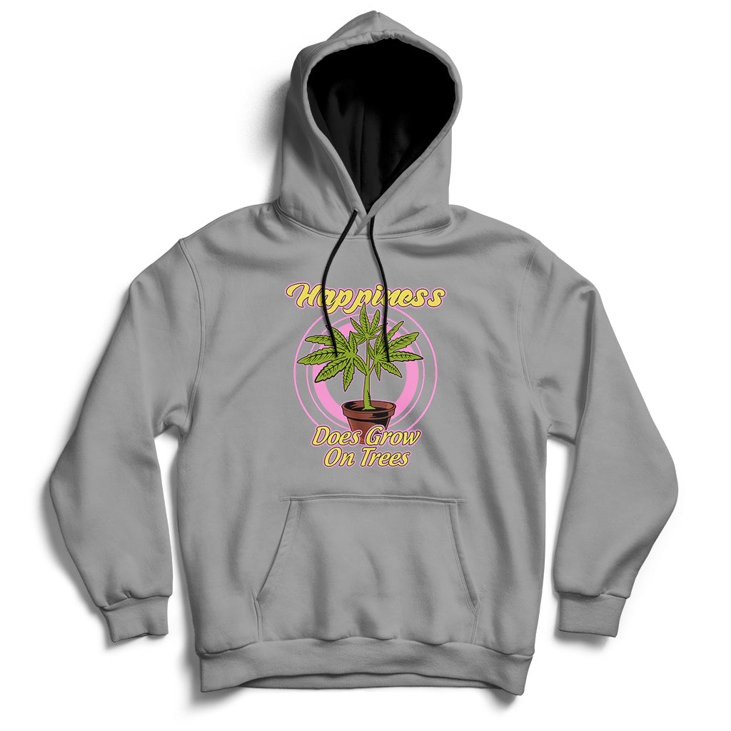 420 Marijuana Cannabis Pot Leaf Happiness Does Grow On Trees Hoodie - Wonder Print Shop