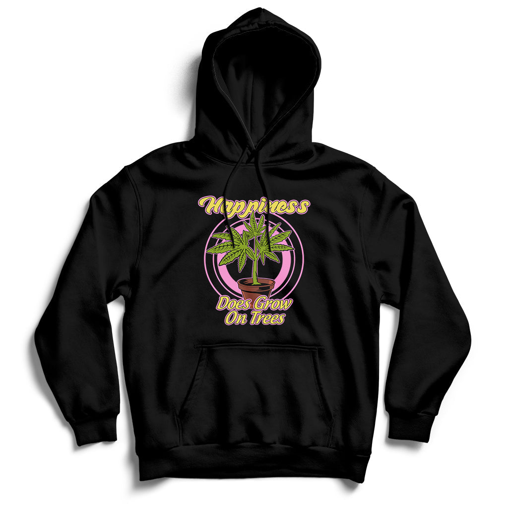 420 Marijuana Cannabis Pot Leaf Happiness Does Grow On Trees Hoodie - Wonder Print Shop