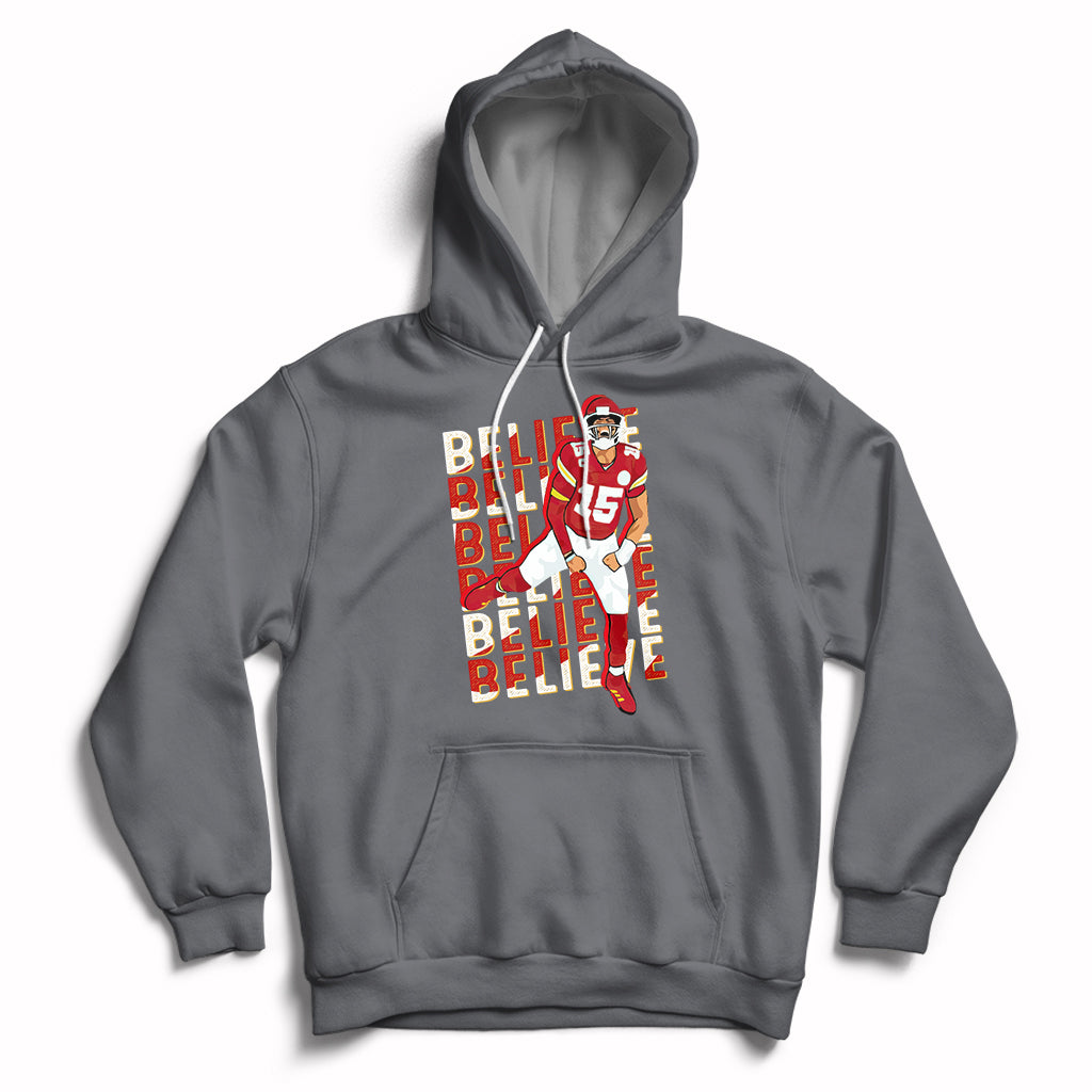 Believe Believe Believe Mahomes If It's Grim Be The Grim Reaper Hoodie - Wonder Print Shop