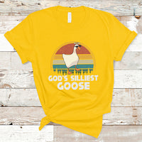 Vintage Funny God's Silliest Goose Duck Silly Goose Memes T Shirt - Wonder Print Shop