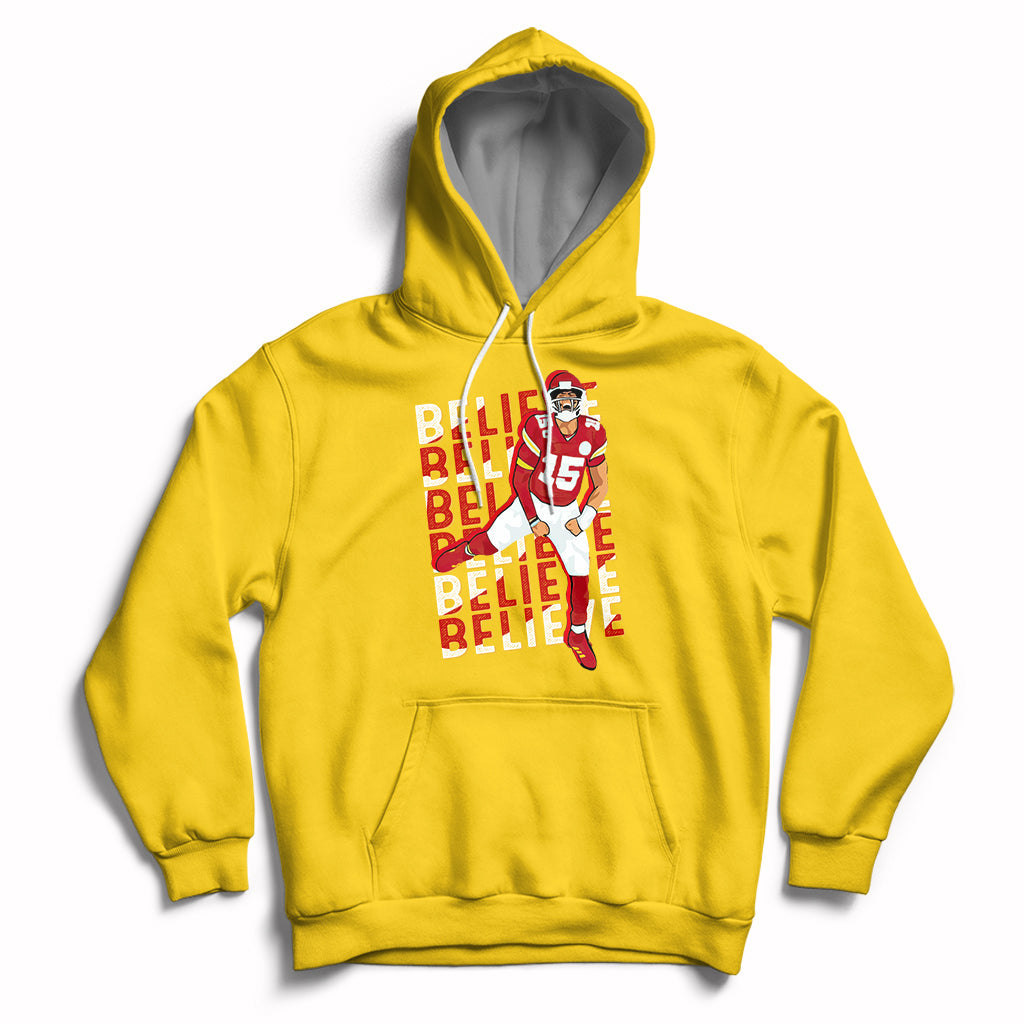 Believe Believe Believe Mahomes If It's Grim Be The Grim Reaper Hoodie - Wonder Print Shop