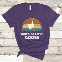 Vintage Funny God's Silliest Goose Duck Silly Goose Memes T Shirt - Wonder Print Shop