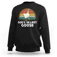 Vintage Funny God's Silliest Goose Duck Silly Goose Memes Sweatshirt - Wonder Print Shop