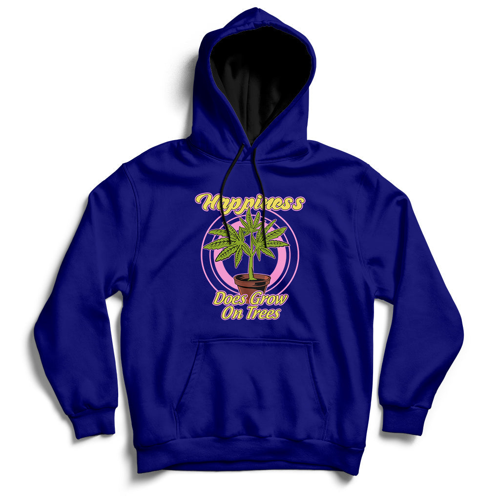 420 Marijuana Cannabis Pot Leaf Happiness Does Grow On Trees Hoodie - Wonder Print Shop