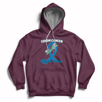Colon Cancer Awareness Dragonfly Blue Ribbon CRC Colorectal Carcinoma Hoodie - Wonder Print Shop