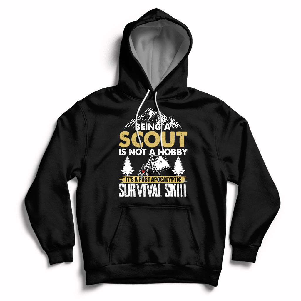 Being A Scout Is Not A Hobby It's A Survial Skill Boys Girls Scouts Hoodie - Wonder Print Shop