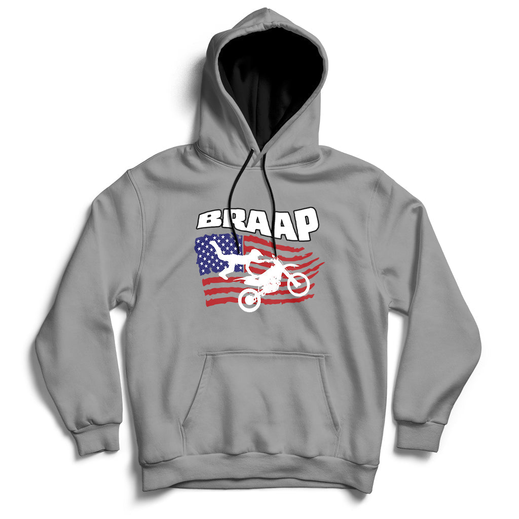 Braap Vintage Usa American Flag Tee Hoodie - Wonder Print Shop
