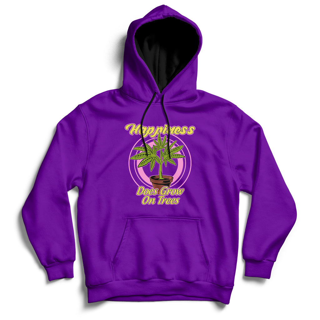 420 Marijuana Cannabis Pot Leaf Happiness Does Grow On Trees Hoodie - Wonder Print Shop