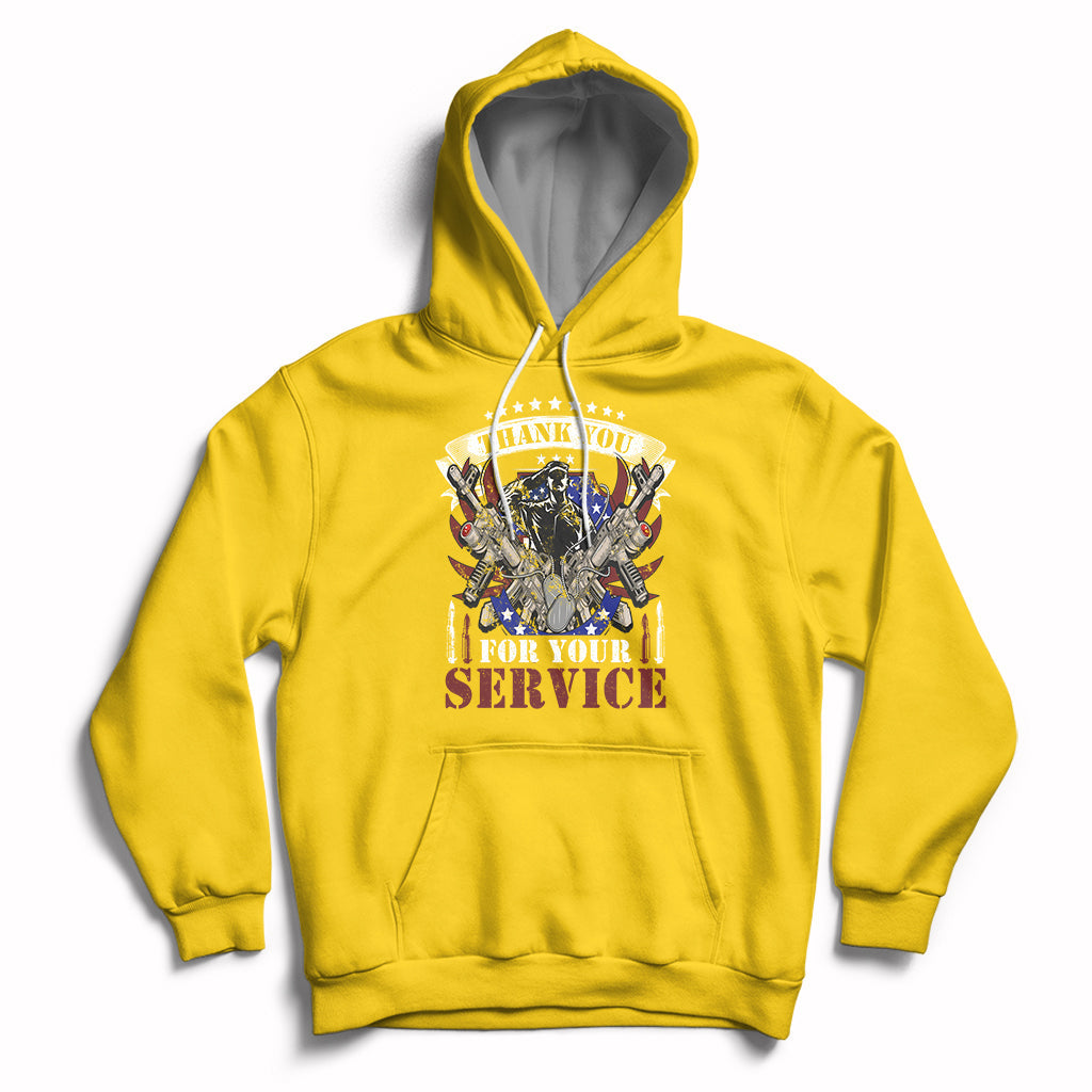 Thank You For Your Service Veterans Day Memorials Day Patriots Hoodie - Wonder Print Shop