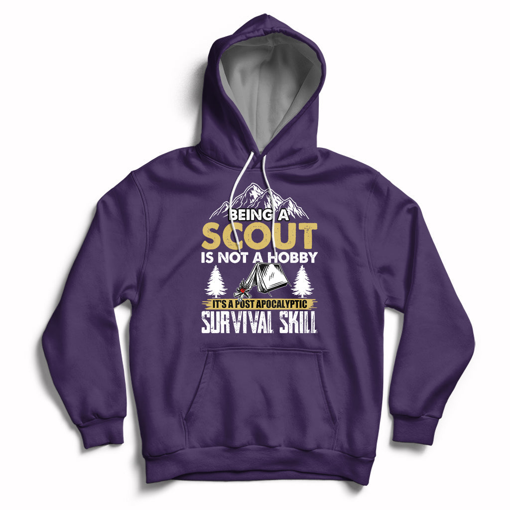 Being A Scout Is Not A Hobby It's A Survial Skill Boys Girls Scouts Hoodie - Wonder Print Shop
