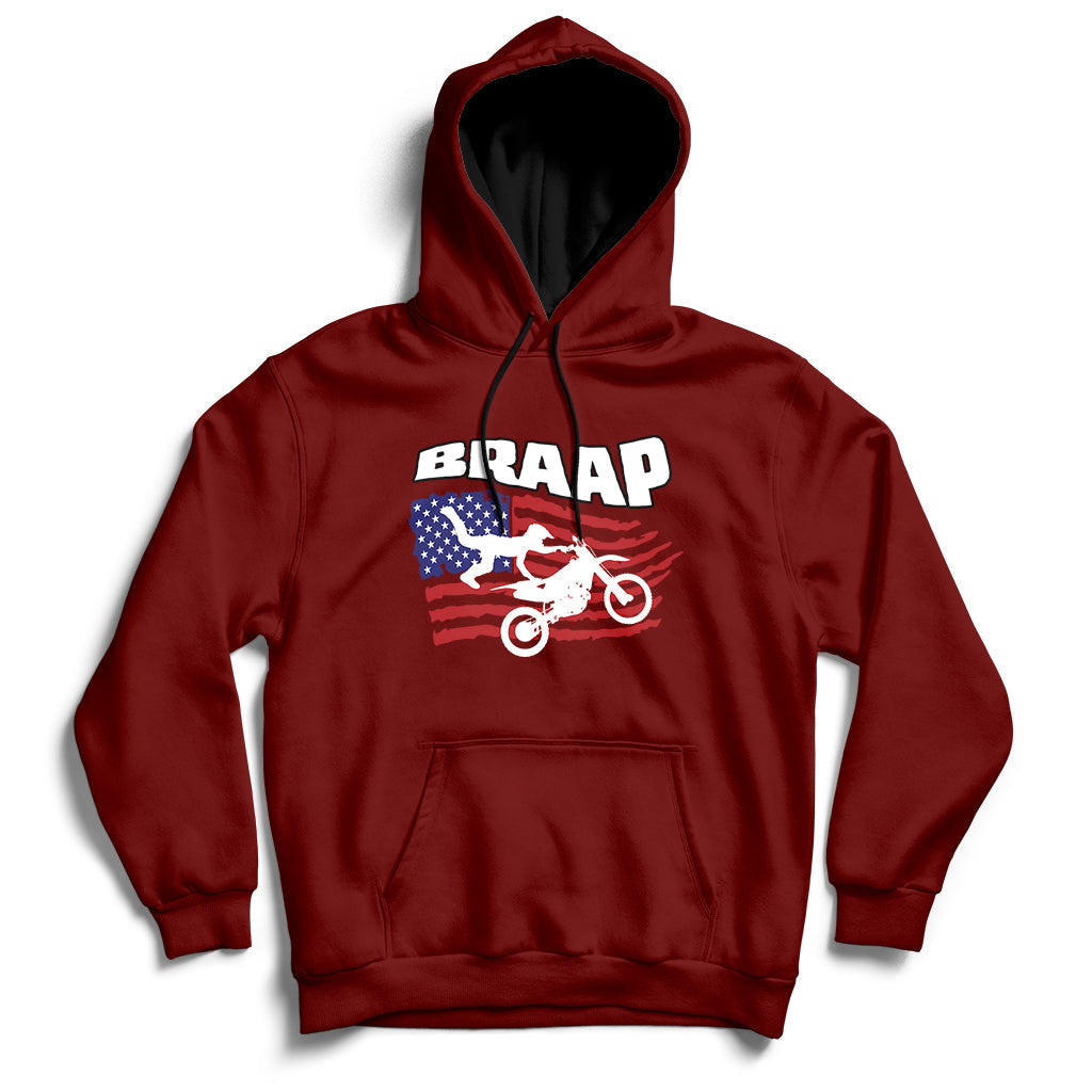 Braap Vintage Usa American Flag Tee Hoodie - Wonder Print Shop