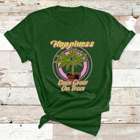420 Marijuana Cannabis Pot Leaf Happiness Does Grow On Trees T Shirt - Wonder Print Shop