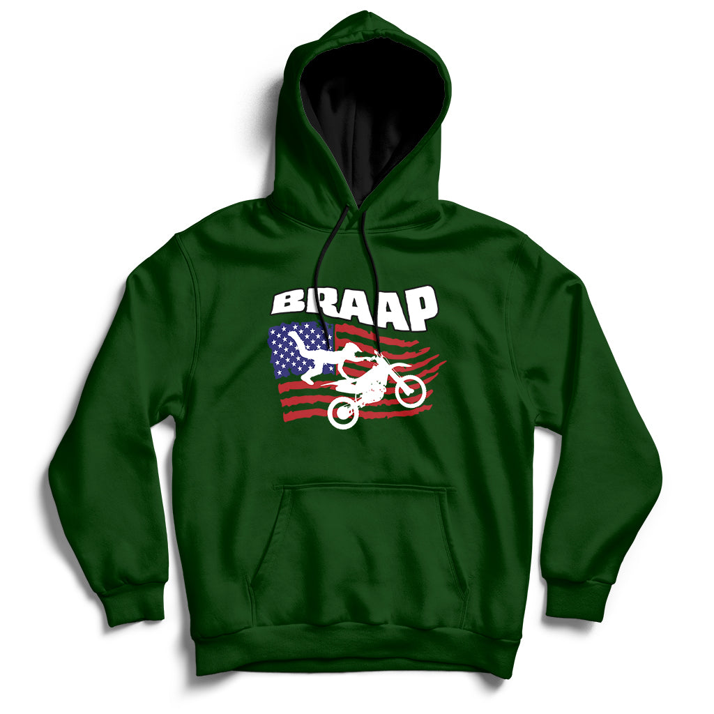 Braap Vintage Usa American Flag Tee Hoodie - Wonder Print Shop
