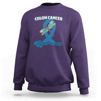 Colon Cancer Awareness Dragonfly Blue Ribbon CRC Colorectal Carcinoma Sweatshirt - Wonder Print Shop