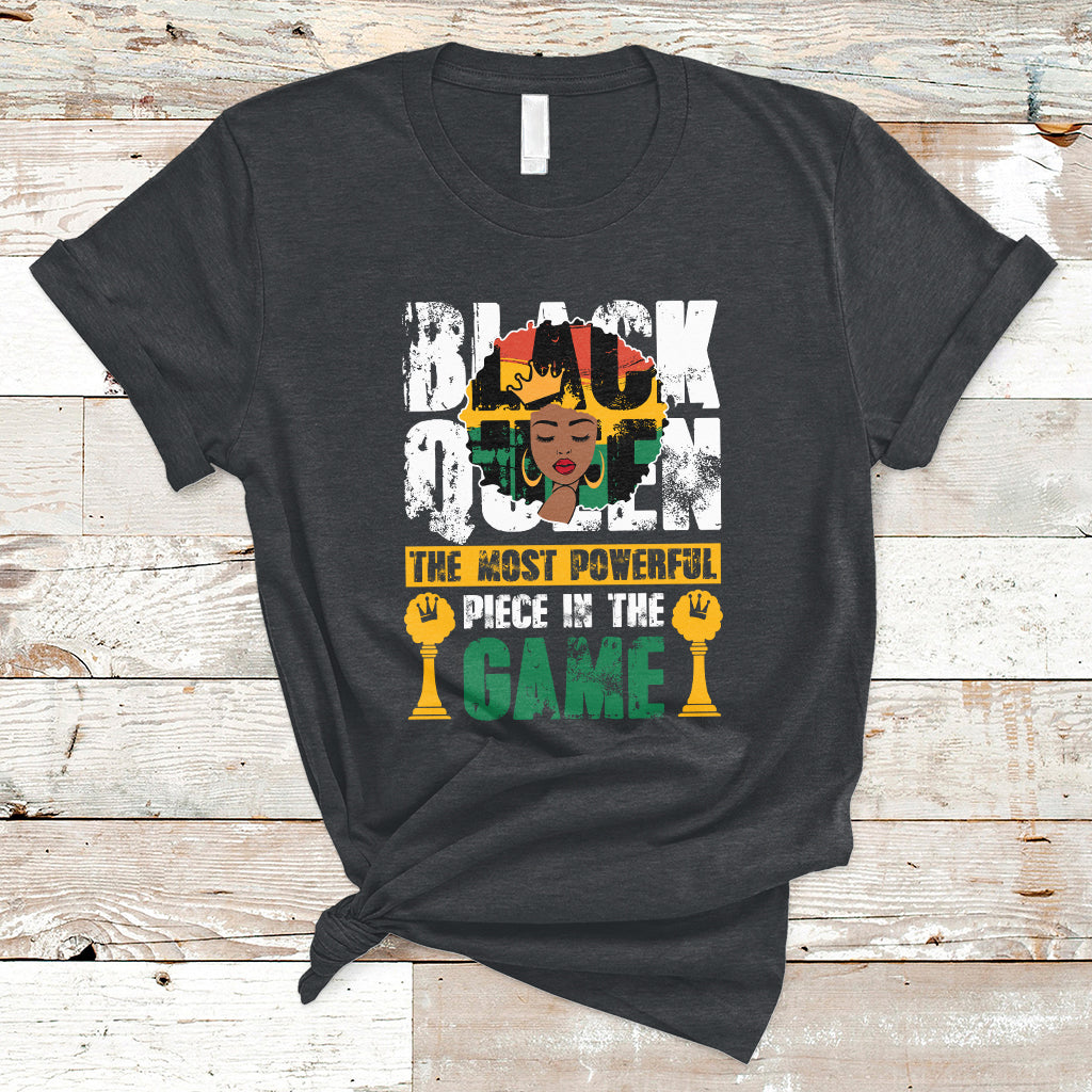 Black Queen The Most Powerful Piece In The Game Black Pride T-Shirt - Wonder Print Shop