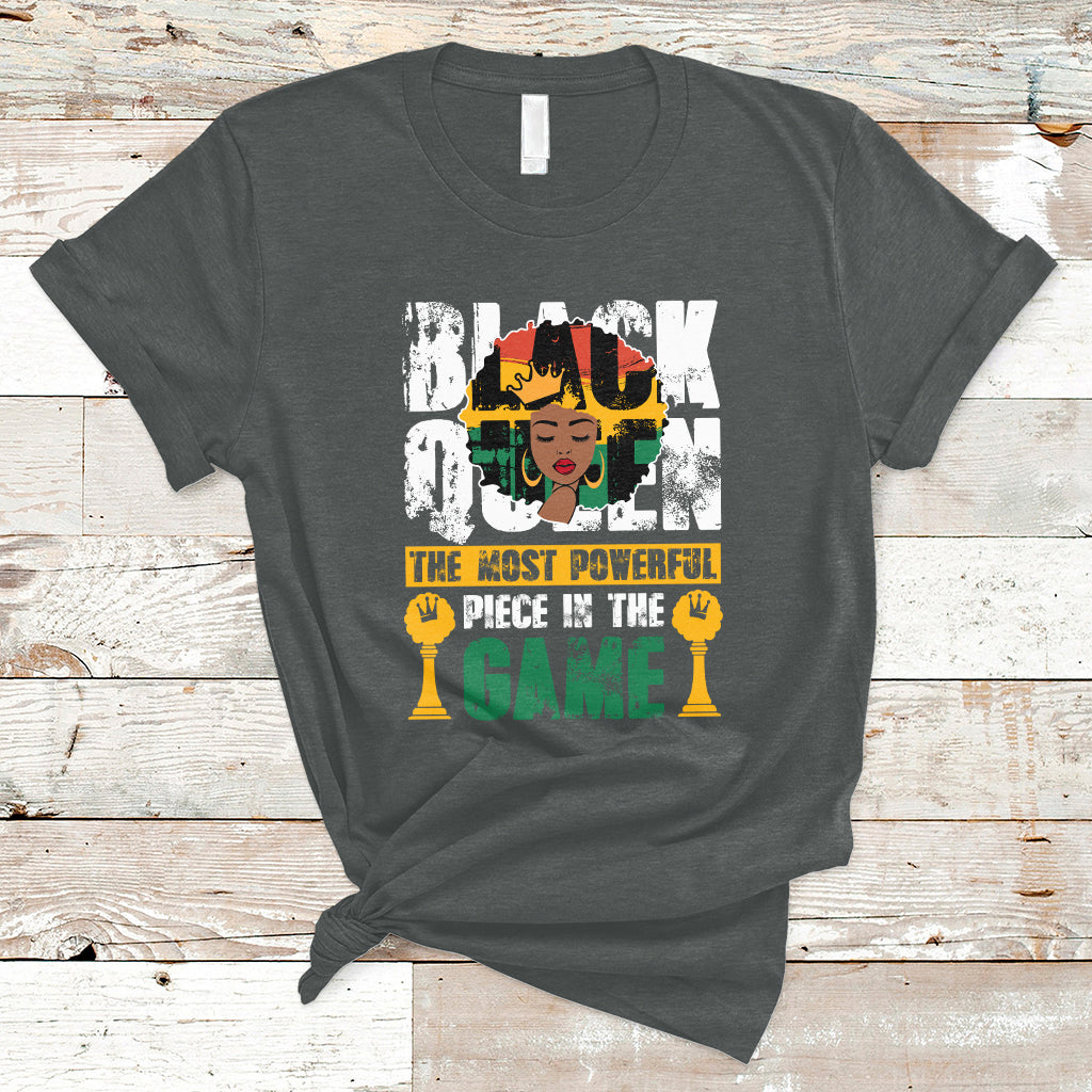 Black Queen The Most Powerful Piece In The Game Black Pride T-Shirt - Wonder Print Shop
