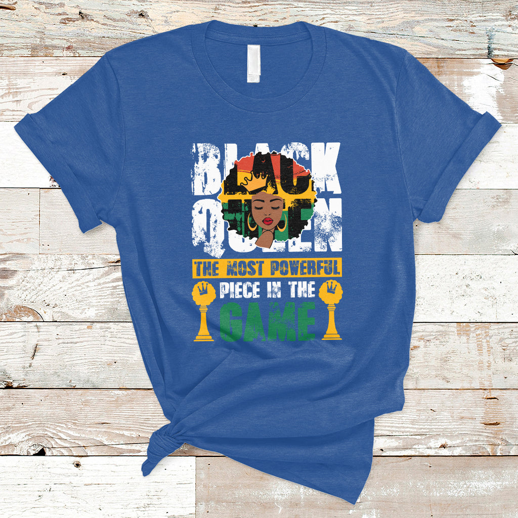 Black Queen The Most Powerful Piece In The Game Black Pride T-Shirt - Wonder Print Shop