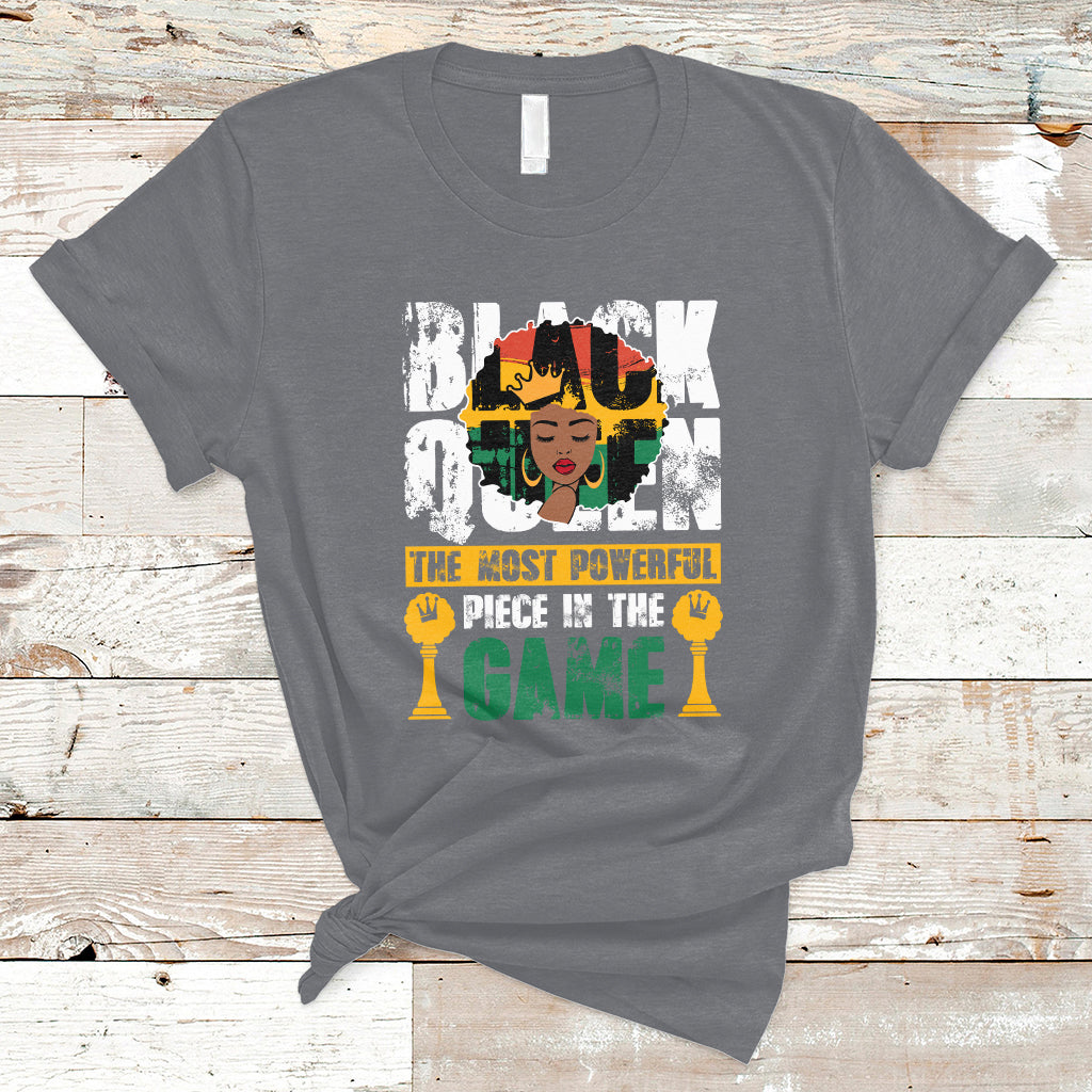 Black Queen The Most Powerful Piece In The Game Black Pride T-Shirt - Wonder Print Shop