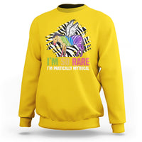 Rare Disease I'm So Rare I'm Pratically Mythical Zebra Unicorn Zebra Ribbon Sweatshirt - Wonder Print Shop