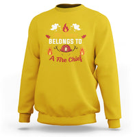 My Heart Belongs To A Fire Chief Wife Valentines Day Sweatshirt - Wonder Print Shop