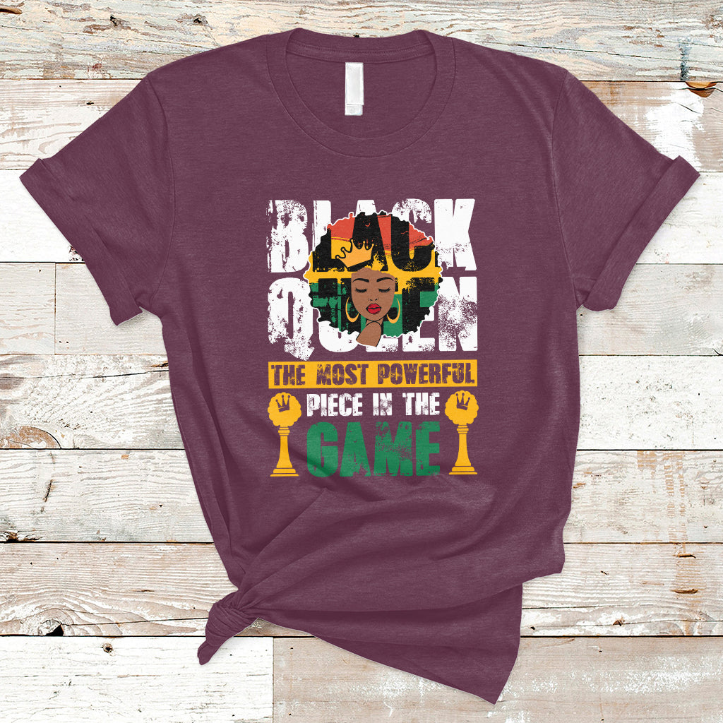 Black Queen The Most Powerful Piece In The Game Black Pride T-Shirt - Wonder Print Shop