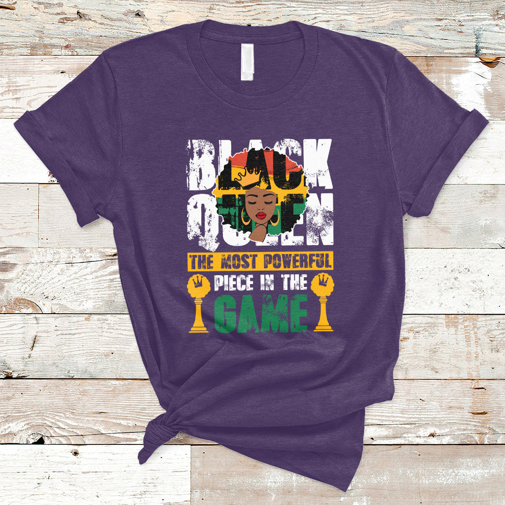 Black Queen The Most Powerful Piece In The Game Black Pride T-Shirt - Wonder Print Shop