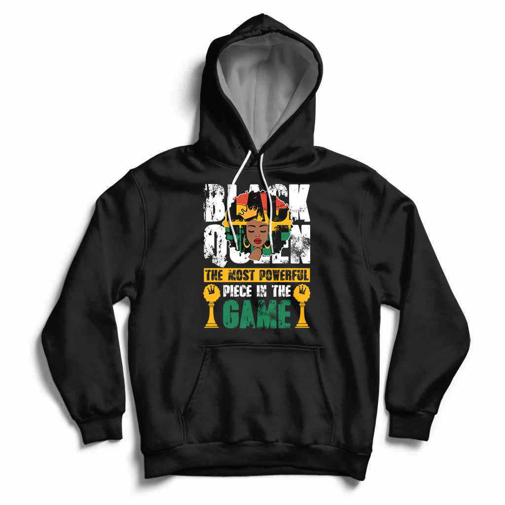Black Queen The Most Powerful Piece In The Game Black Pride Hoodie - Wonder Print Shop