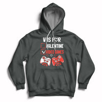 V Is For Video Games Funny Anti Valentines Day Gamer Gaming Hoodie - Wonder Print Shop