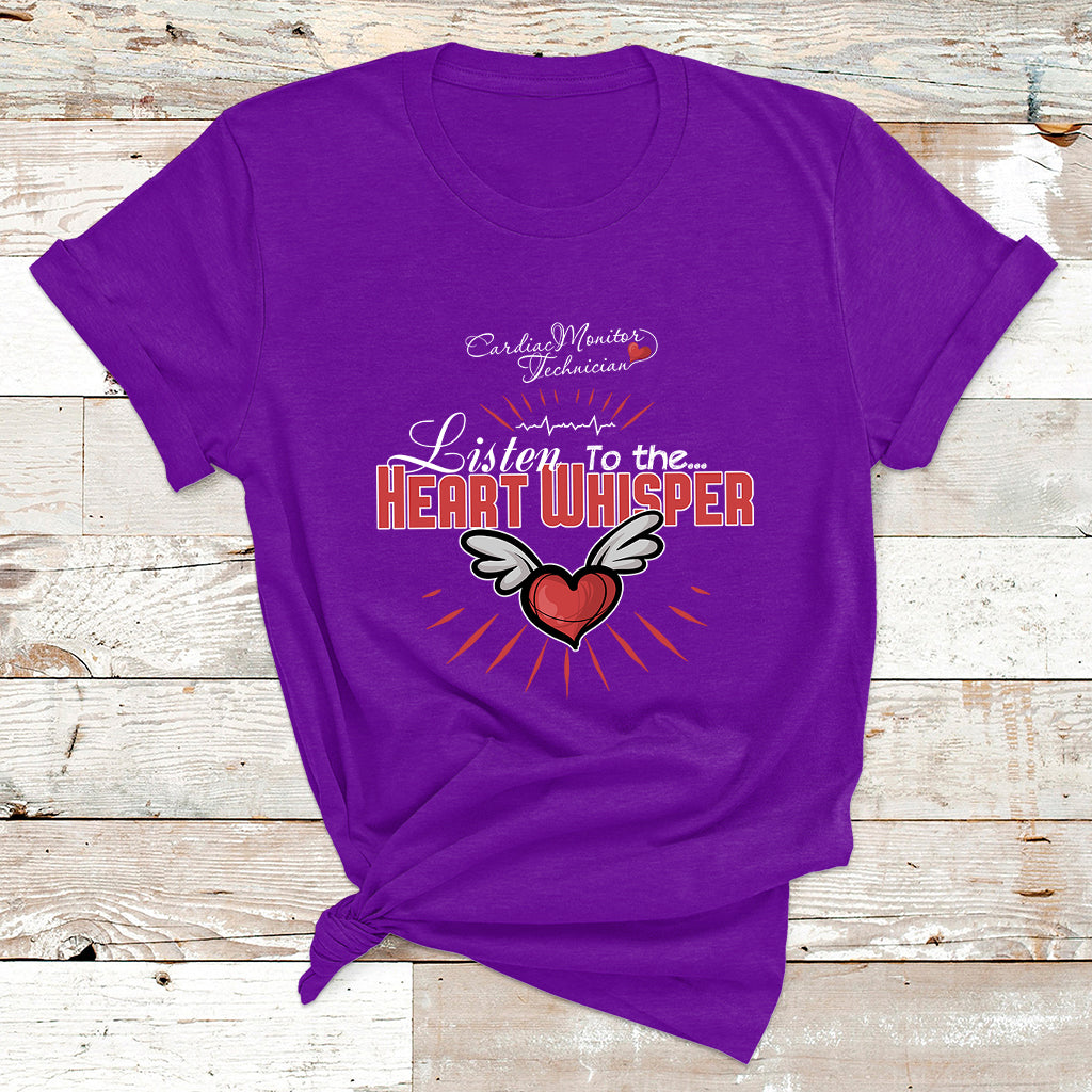 Cardiac Monitor Technician Listen To The Heart Whisper T Shirt - Wonder Print Shop