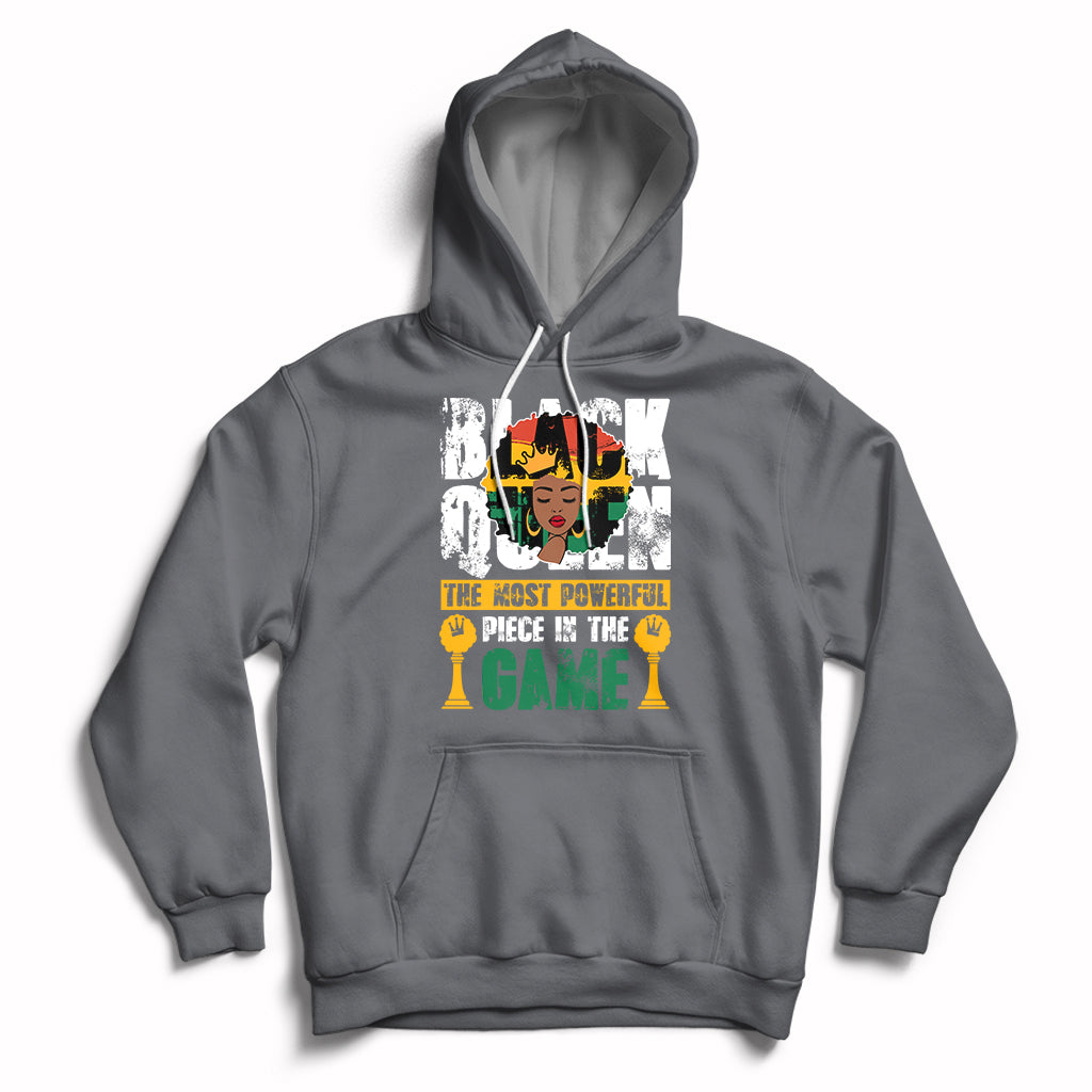 Black Queen The Most Powerful Piece In The Game Black Pride Hoodie - Wonder Print Shop
