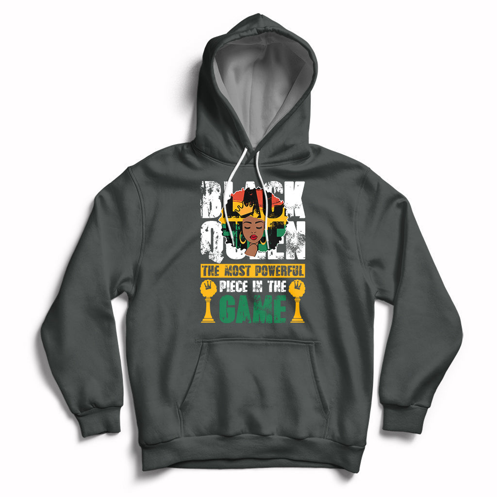 Black Queen The Most Powerful Piece In The Game Black Pride Hoodie - Wonder Print Shop