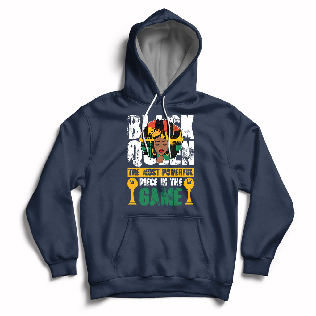 Black Queen The Most Powerful Piece In The Game Black Pride Hoodie - Wonder Print Shop