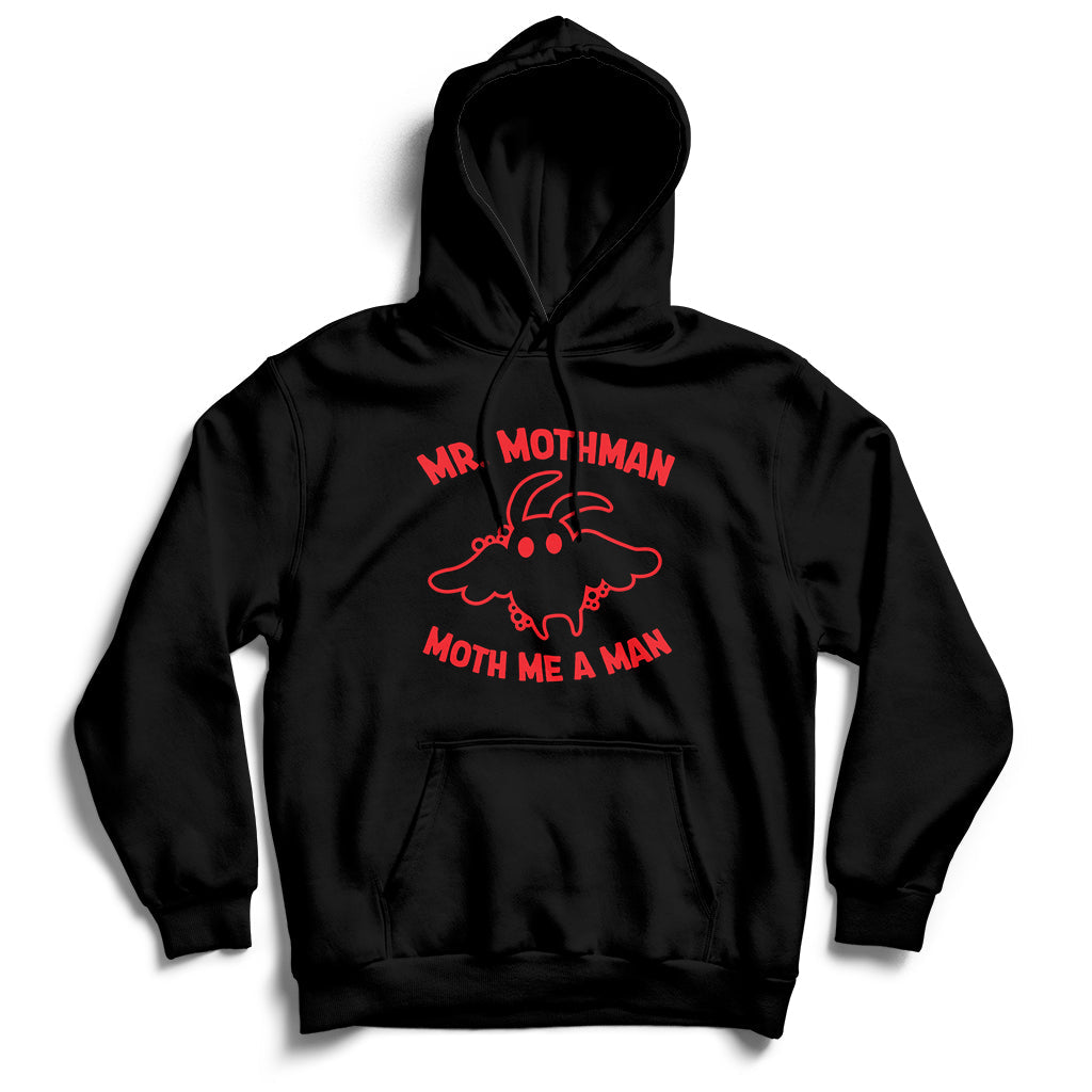Mothman Cryptid Cryptozoology American Flag 1 Hoodie - Wonder Print Shop