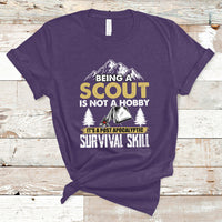 Being A Scout Is Not A Hobby It's A Survial Skill Boys Girls Scouts T-Shirt - Wonder Print Shop