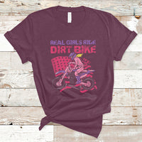 Real Girls Ride Dirt Bikes Motocross Lovers Gifts For Womens T-Shirt - Wonder Print Shop