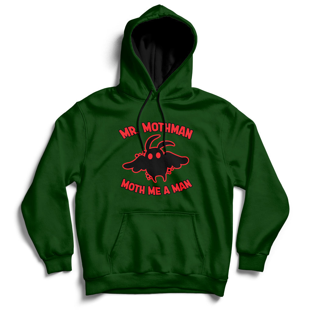Mothman Cryptid Cryptozoology American Flag 1 Hoodie - Wonder Print Shop