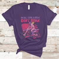 Real Girls Ride Dirt Bikes Motocross Lovers Gifts For Womens T-Shirt - Wonder Print Shop