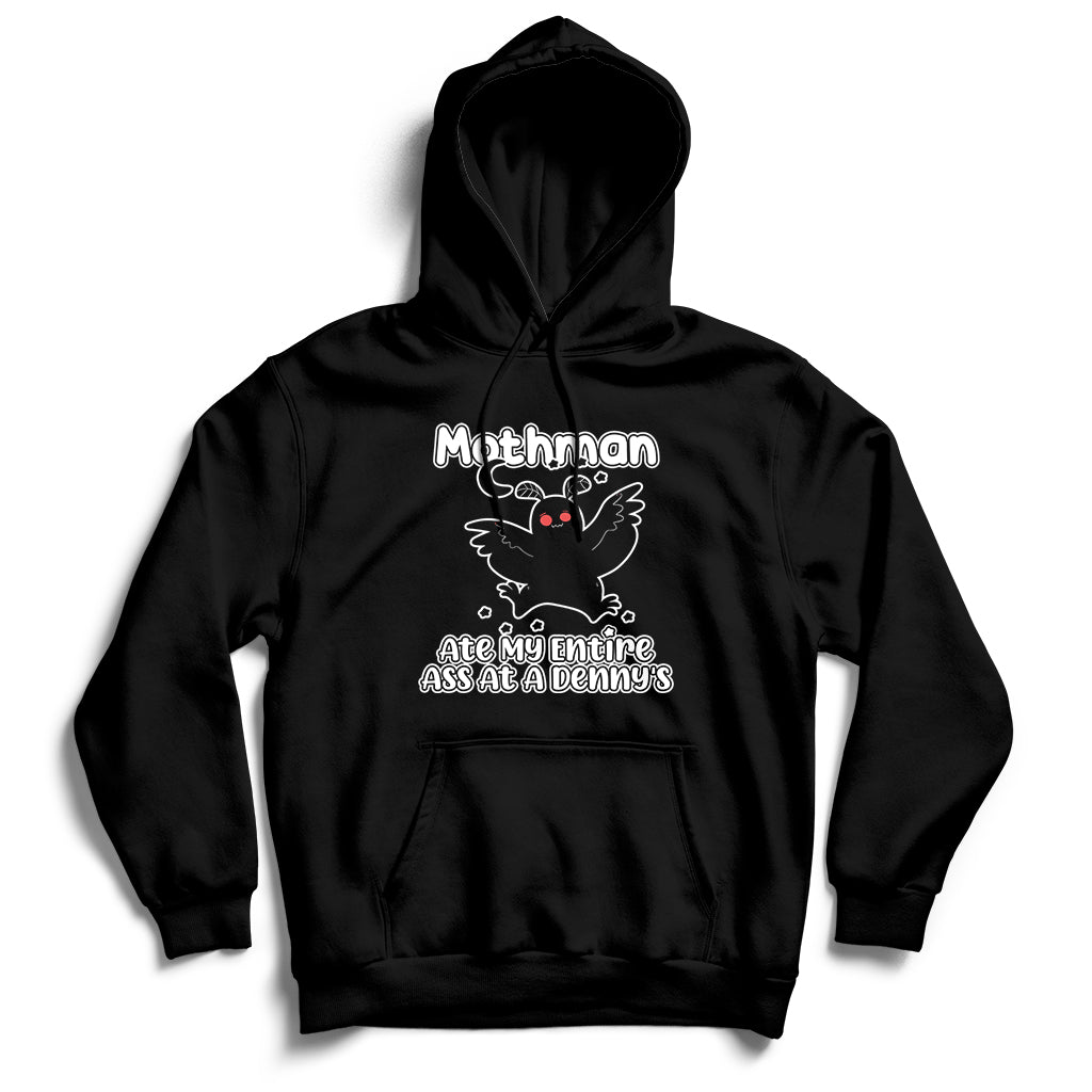 Funny Mothman Ate My Entire Ass Mothman Crytid Hoodie - Wonder Print Shop