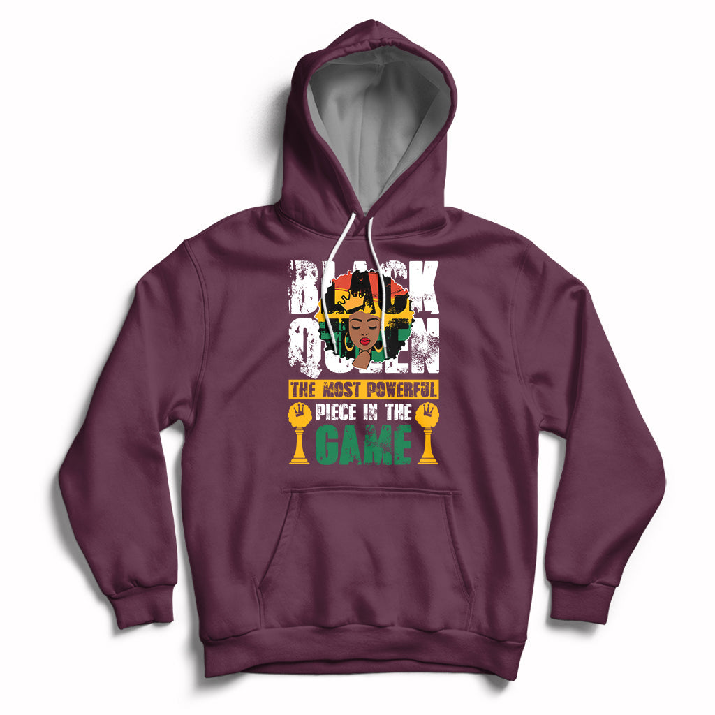 Black Queen The Most Powerful Piece In The Game Black Pride Hoodie - Wonder Print Shop