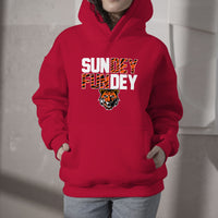 Sundey Fundey Fear Da Tiger Rule The Jungle King Of Da North Hoodie - Wonder Print Shop
