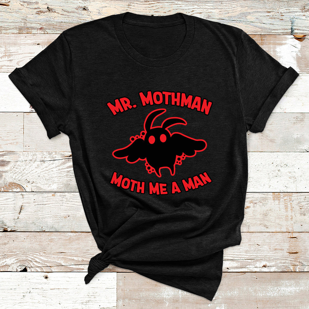Mothman Cryptid Cryptozoology American Flag 1 T Shirt - Wonder Print Shop