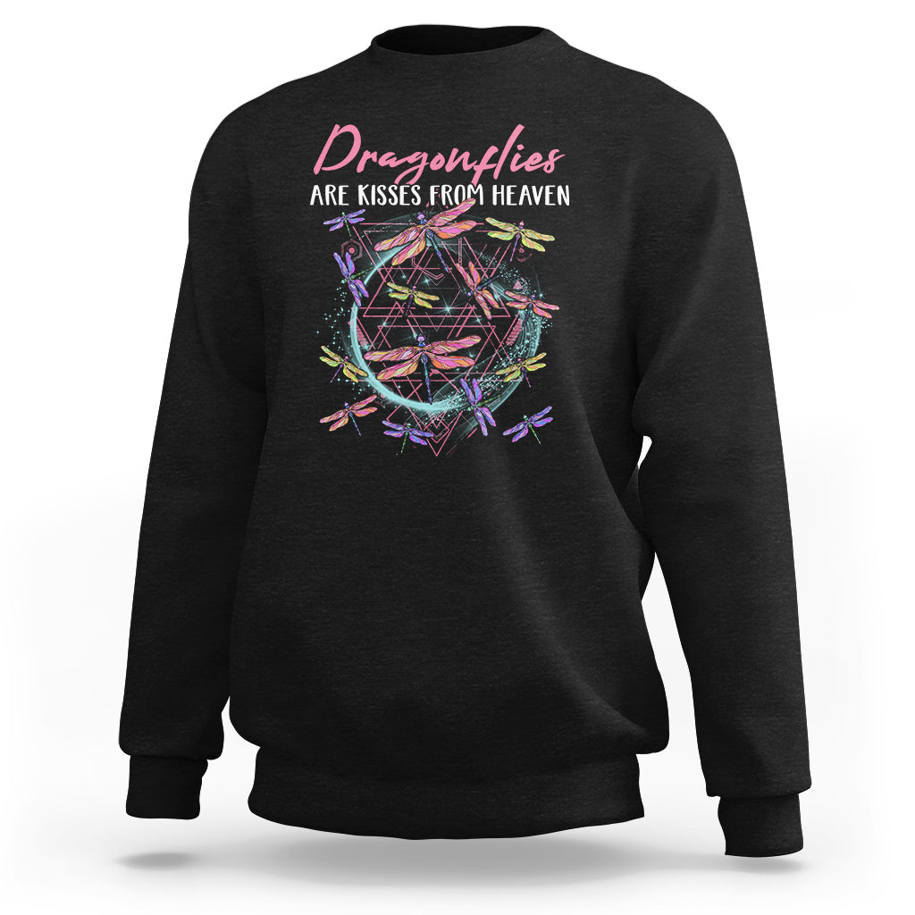 Dragonflies Are Kisses From Heaven Angels Spiritual Heavenly Sweatshirt - Wonder Print Shop