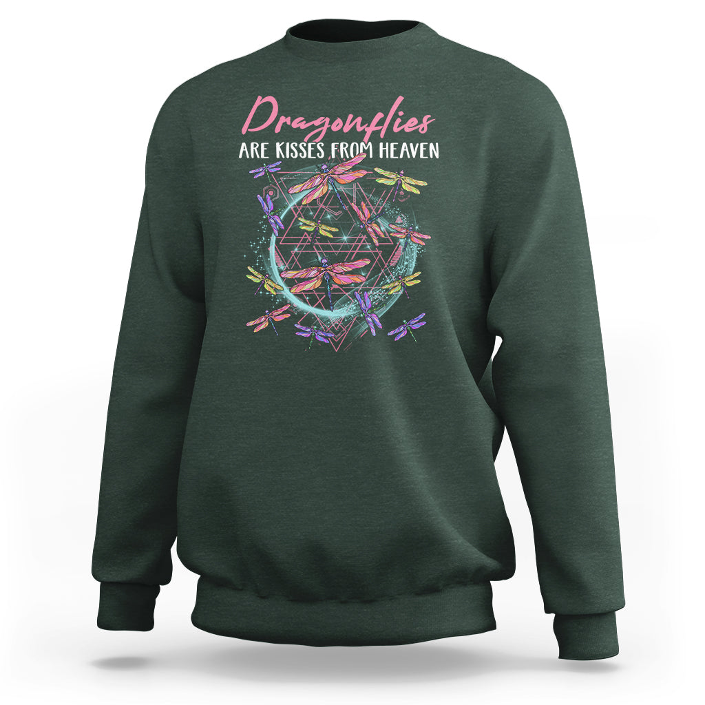 Dragonflies Are Kisses From Heaven Angels Spiritual Heavenly Sweatshirt - Wonder Print Shop